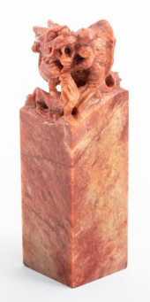 CHINESE RUSSET JADE DRAGON FOR