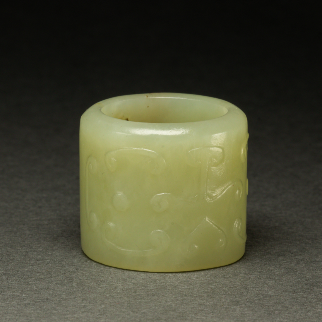 CHINESE RUSSET YELLOW JADE ARCHER'S