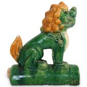 CHINESE SANCAI FOO DOG ROOF TI