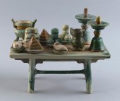 CHINESE SANCAI GLAZE EARTHENWA