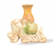 CHINESE SANCAI GLAZE ELEPHANT
