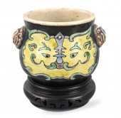 CHINESE SANCAI GLAZED CENSER W