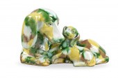 CHINESE SANCAI GLAZED DOG & PU