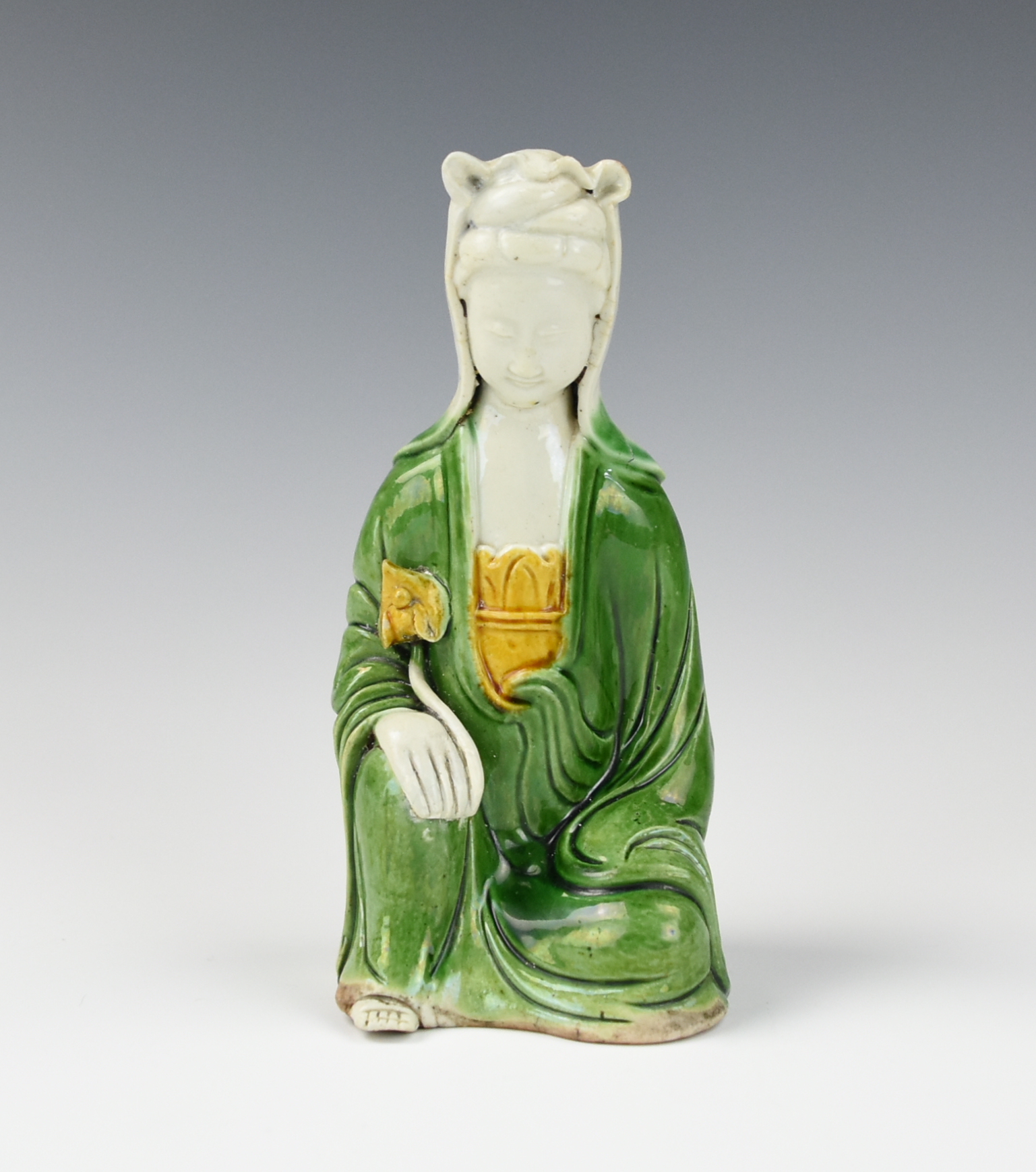 CHINESE SANCAI GLAZED FIGURE OF