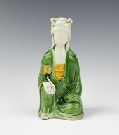 CHINESE SANCAI GLAZED FIGURE O