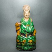 CHINESE SANCAI GLAZED FIGURE O