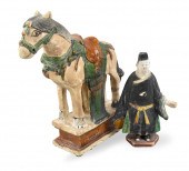 CHINESE SANCAI GLAZED HORSE &