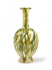 CHINESE SANCAI GLAZED LONG NEC