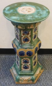 CHINESE SANCAI GLAZED STONEWAR