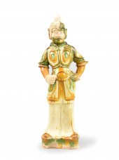 CHINESE SANCAI GLAZED TOMB GUA