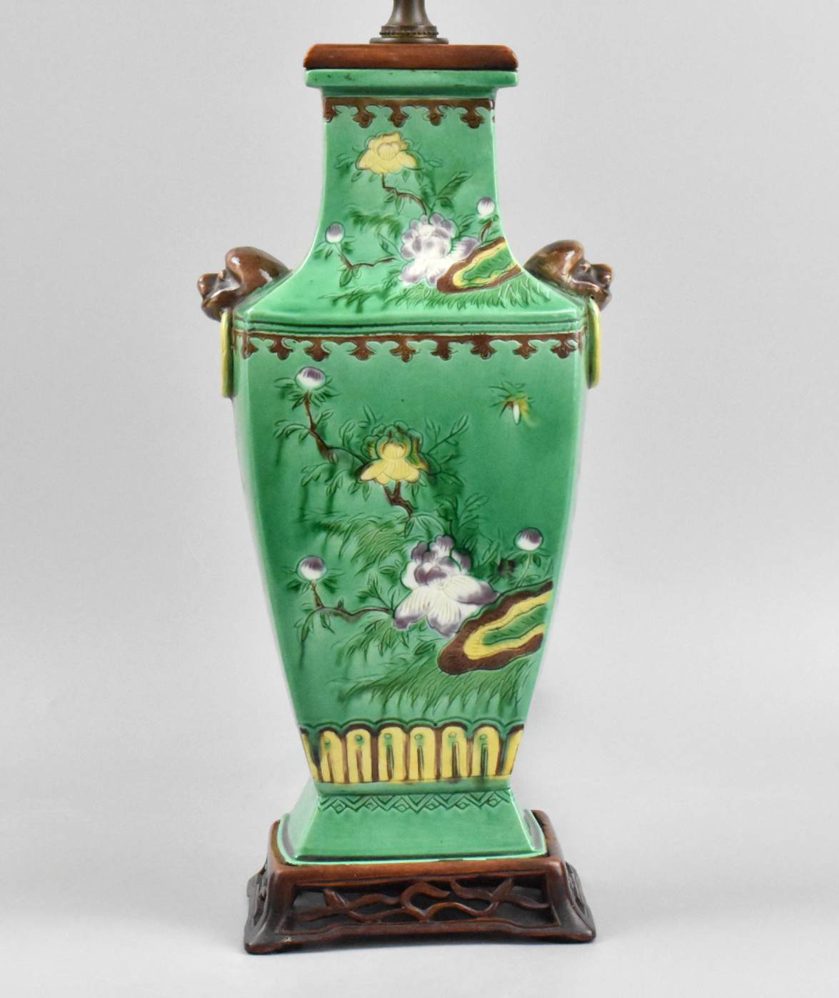 CHINESE SANCAI GLAZED VASE, MAL,ROC