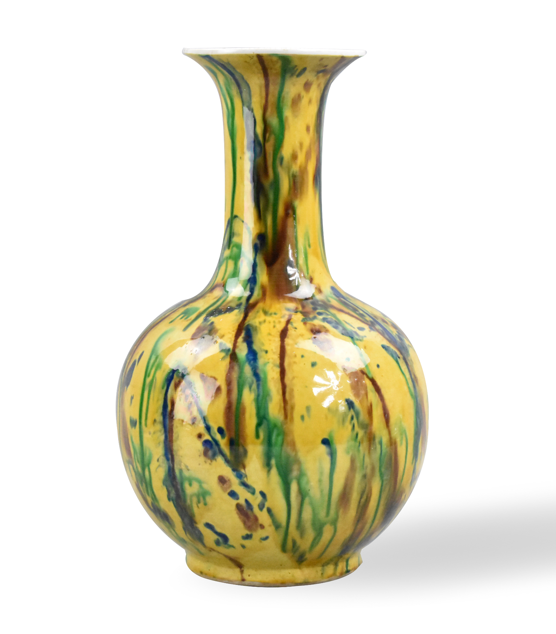CHINESE SANCAI GLAZED VASE, ROC