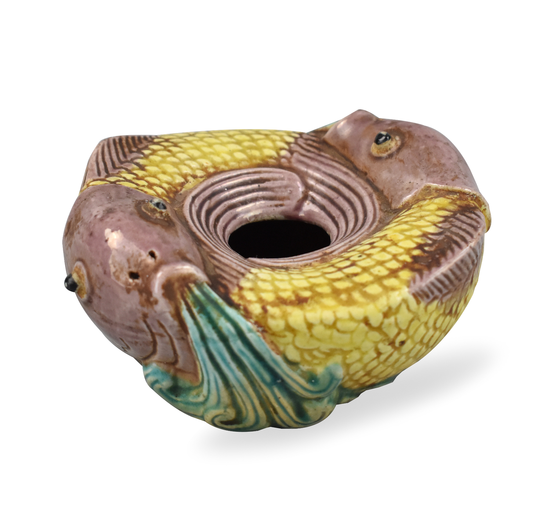 CHINESE SANCAI GLAZED WATERPOT W/