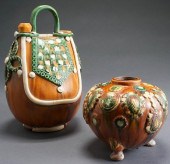 CHINESE SANCAI GLAZED WINE VES