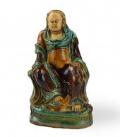 CHINESE SANCAI GLAZED "ZHENWU"