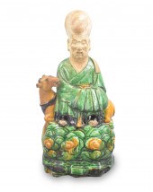 CHINESE SANCAI GLAZED"SHOU"FIG