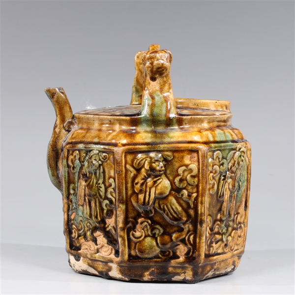 Chinese Sancai green and brown