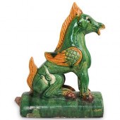 CHINESE SANCAI HORSE ROOF TILE