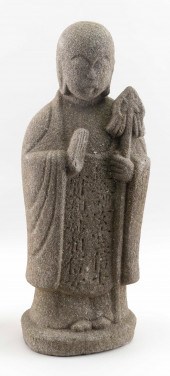 CHINESE SANDSTONE FIGURE OF BU