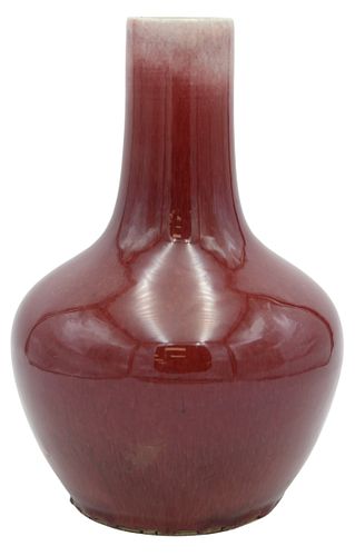 CHINESE "SANG DE BOEUF" PORCELAIN