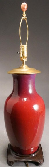 CHINESE SANG DE BOEUF VASE MOU