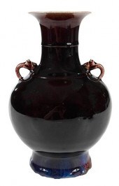 CHINESE SANG DE BOEUF VASEof b