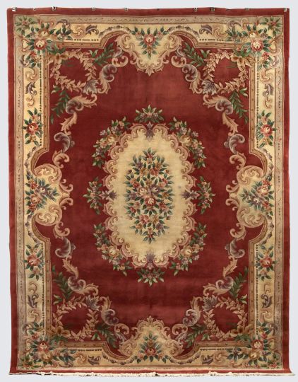 Chinese Savonnerie Carpet,  9' x