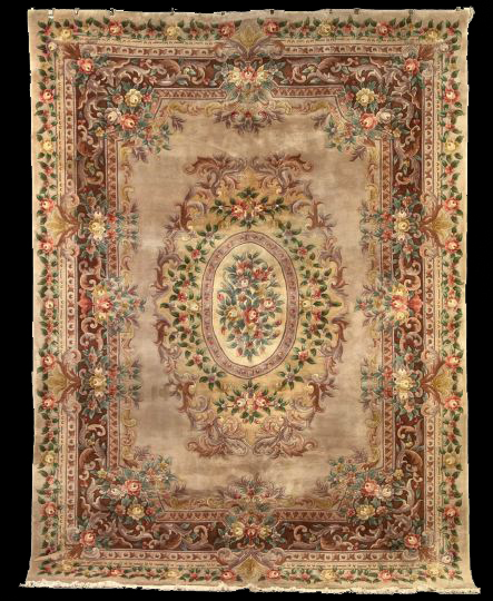 Chinese Savonnerie Carpet,  9' x