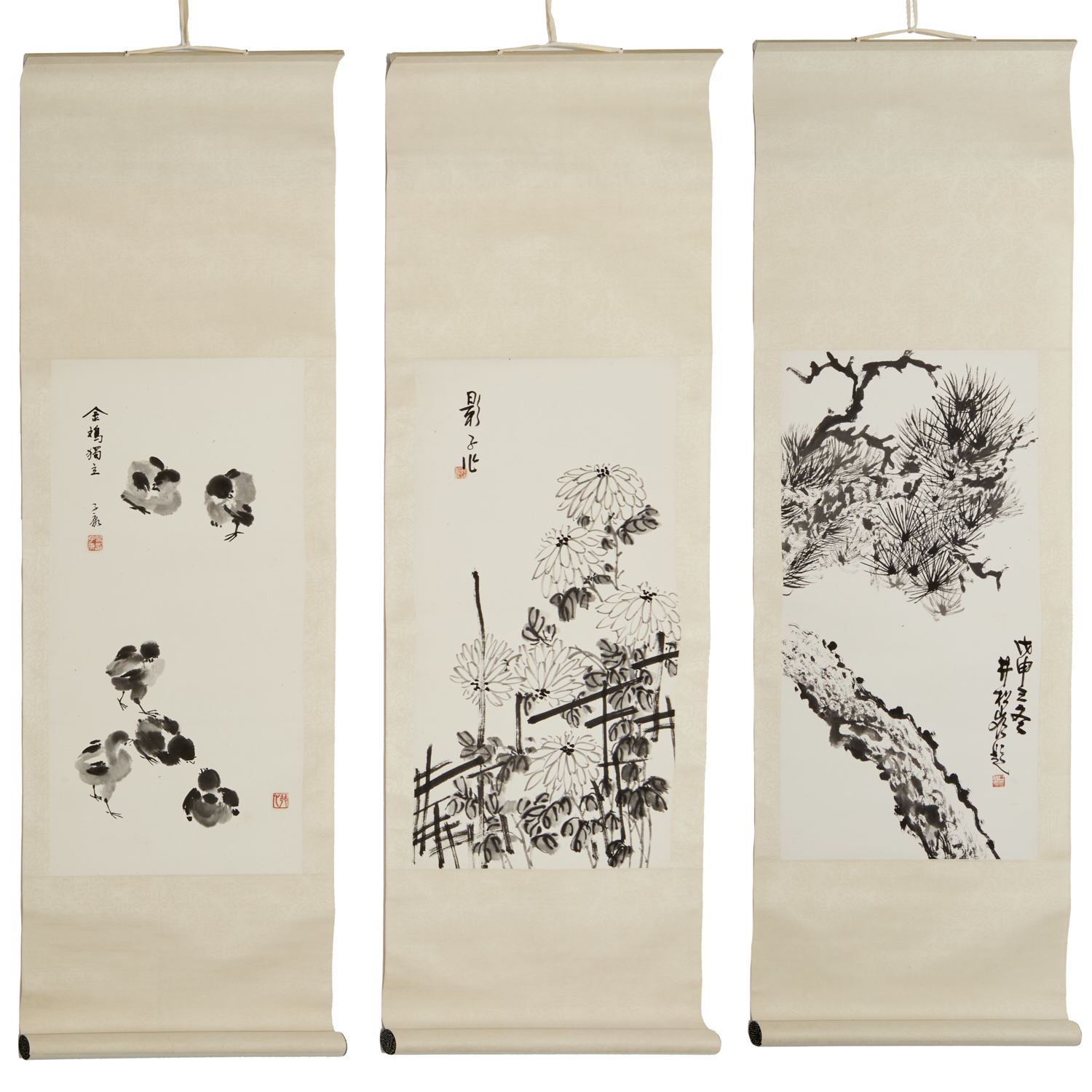 CHINESE SCHOOL, (3) SCROLL
