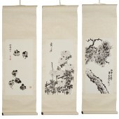 CHINESE SCHOOL, (3) SCROLL PAI