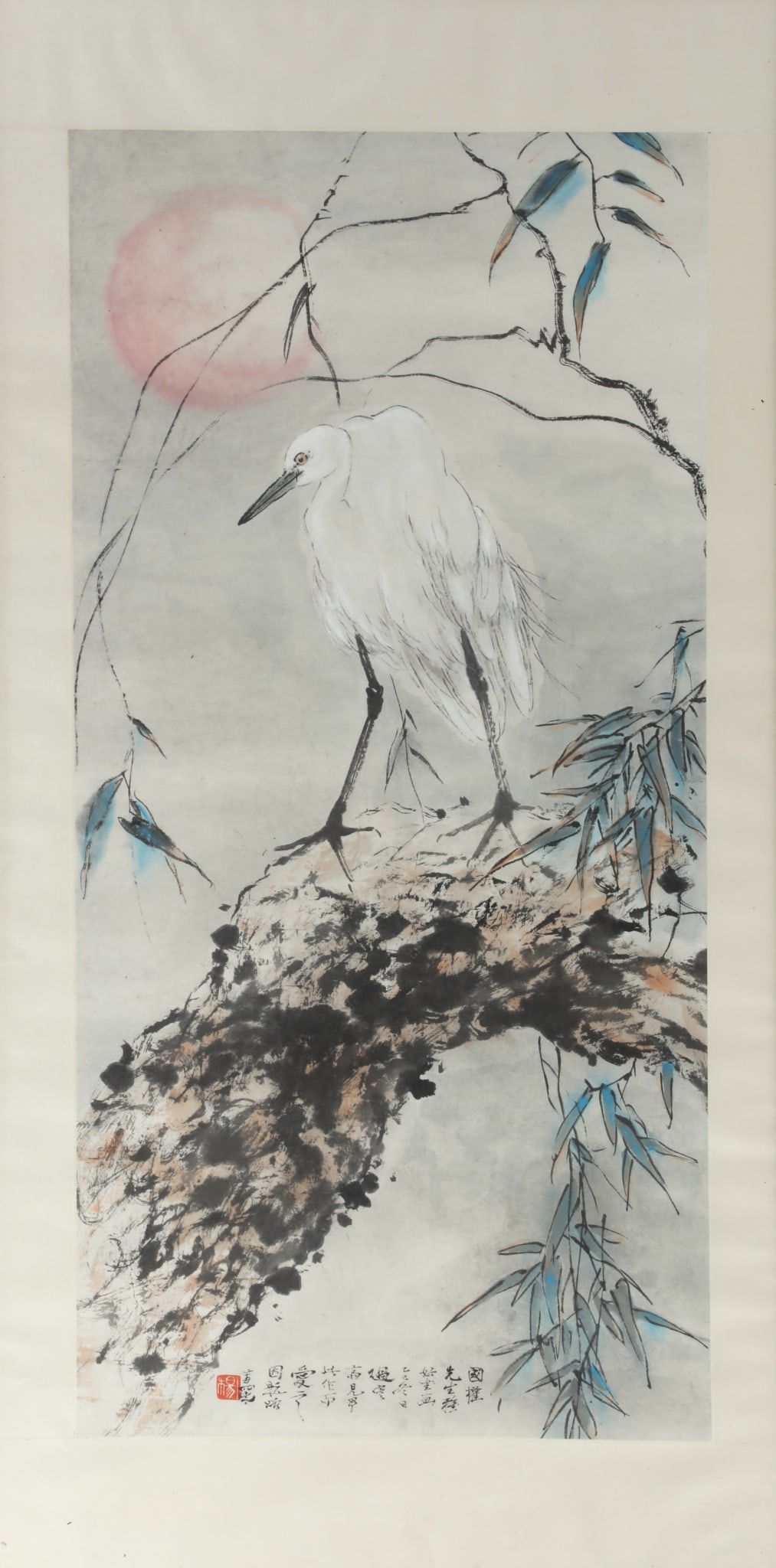 CHINESE SCHOOL PAINTING OF A BIRD
