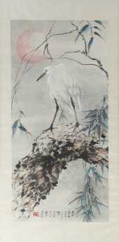 CHINESE SCHOOL PAINTING OF A B