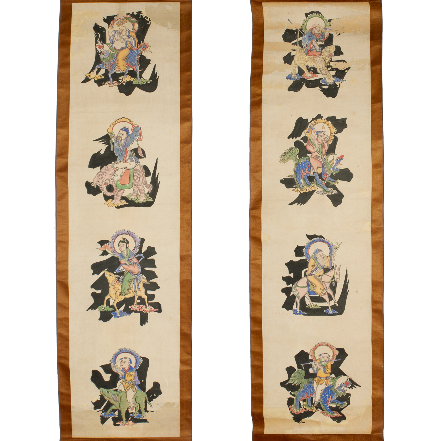 CHINESE SCHOOL, PAIR SCROLL