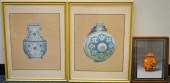 CHINESE SCHOOL, VASES, TWO PEN