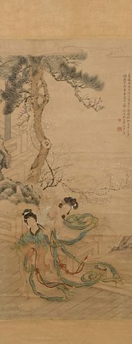 CHINESE SCROLL DEPICTING 2