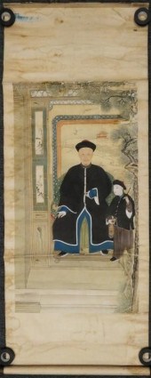 CHINESE SCROLL PAINTING, ANCES
