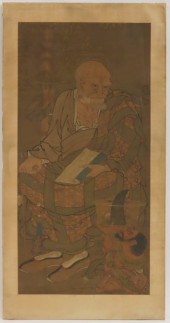 CHINESE SCROLL PAINTING OF A R
