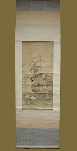 CHINESE SCROLL PAINTINGFlowers,
