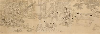 Chinese scroll    qing dynasty, red