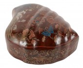 CHINESE SHELL-FORM LACQUERED C
