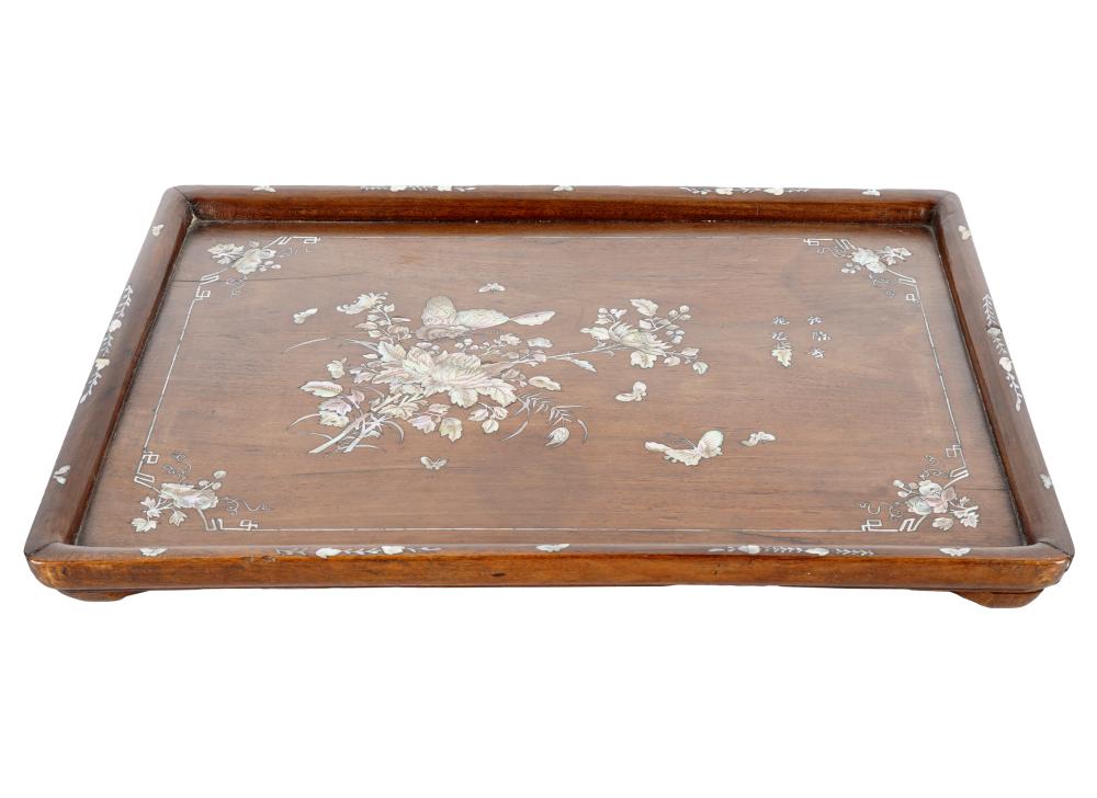CHINESE SHELL- INLAID WOOD