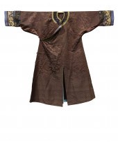 CHINESE SILK BROCADE DRAGON RO