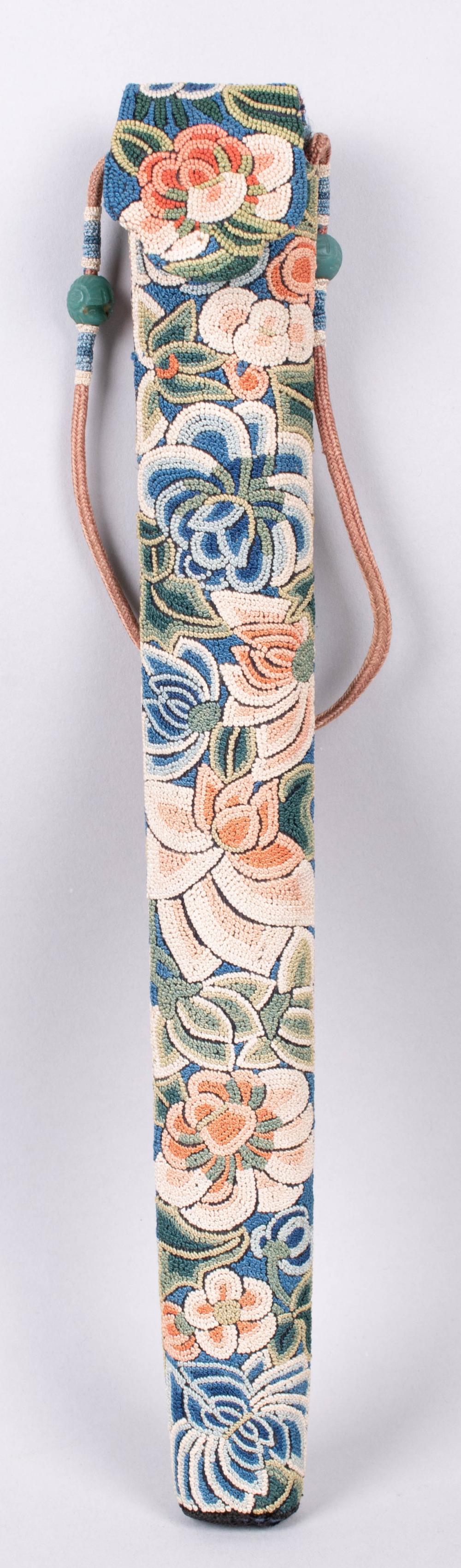 CHINESE SILK EMBROIDERED FAN