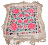 CHINESE SILK EMBROIDERED PIANO