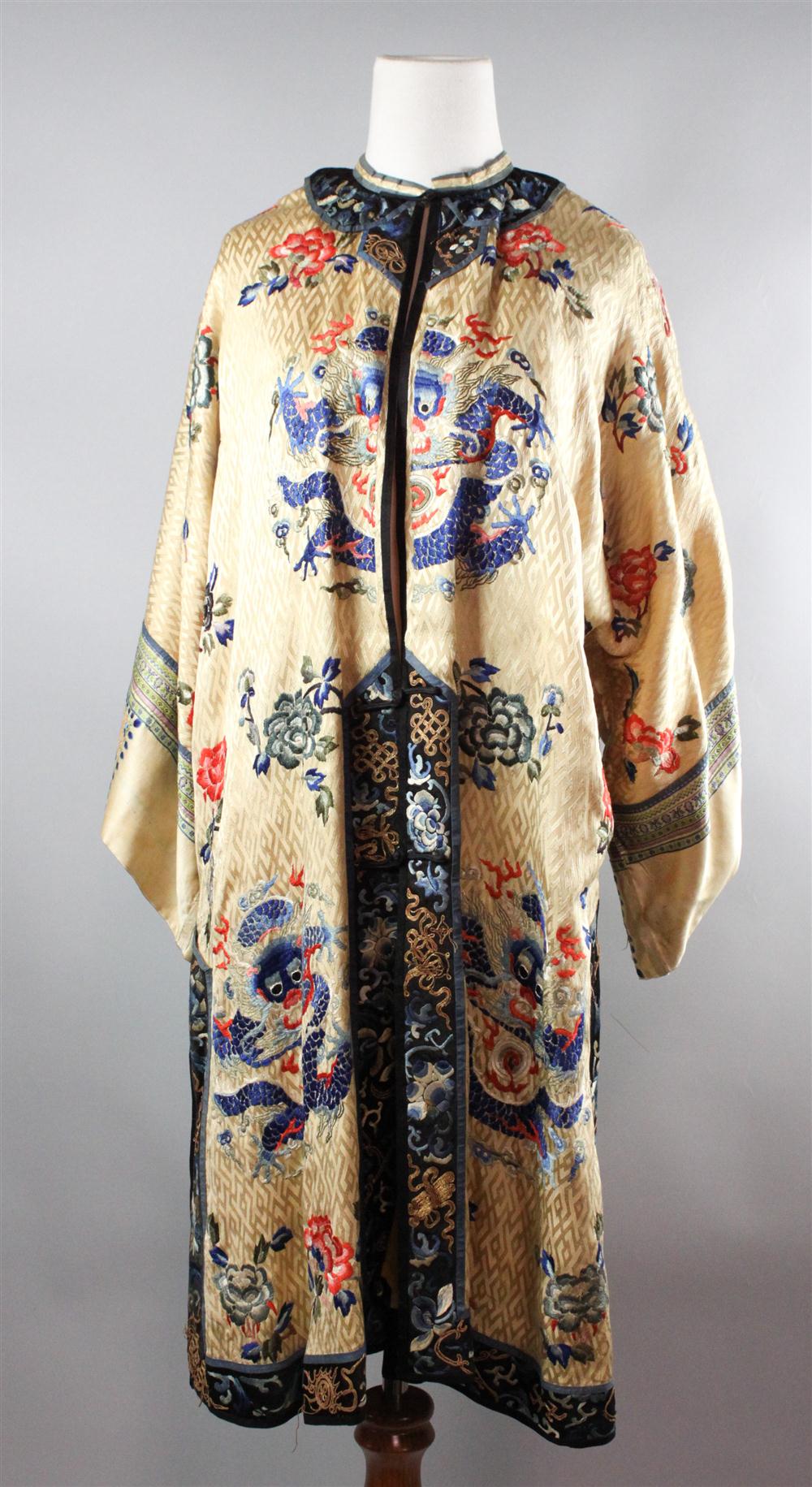 CHINESE SILK EMBROIDERED SATIN