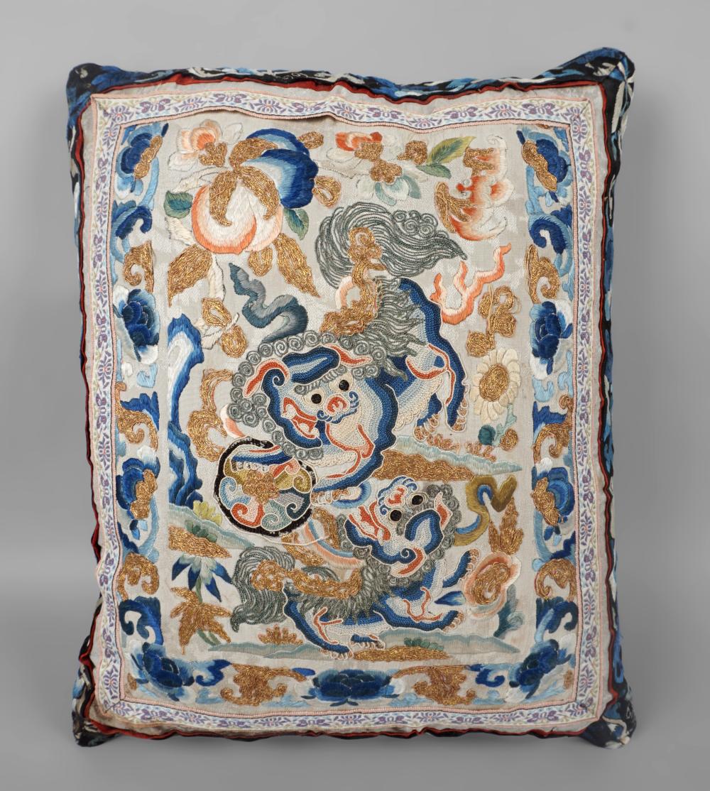 CHINESE SILK EMBROIDERED TEXTILE,