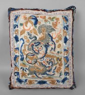 CHINESE SILK EMBROIDERED TEXTI