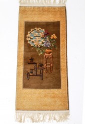 CHINESE SILK FLORAL POTTED PLA