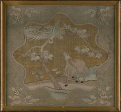 CHINESE SILK KESI PANEL 19TH C