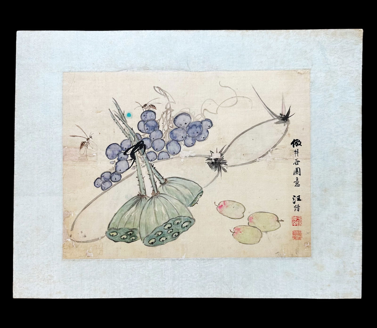 CHINESE SILK PAINTING ,(WANG